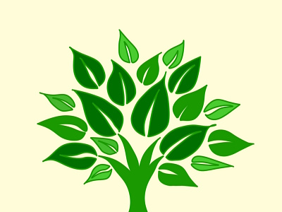 Stylized tree on ivori background background brend fashion icon illustration ivori logo stylized tree trees