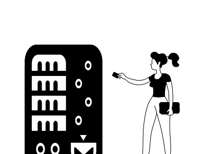 machine for commerce automatic commerce e commerce epidemic icon illustration logo machine pandemic shop virus women