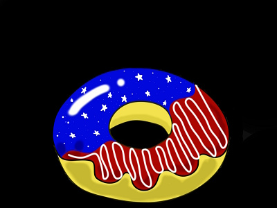 very sweets donuts food cake on black background american american flag background black card delivery donut donut day food icon illustration independence independence day logo