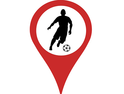 silhouette football location illustration design football icon illustration location sport
