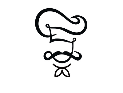 Icon chef cook card chef cook design food happy icon illustration logo silhouette vector