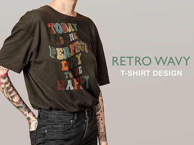 Retro Wavy T-shirt Design graphic design illustration retro t shirt design retro wavy retrodesign tshirtdesign