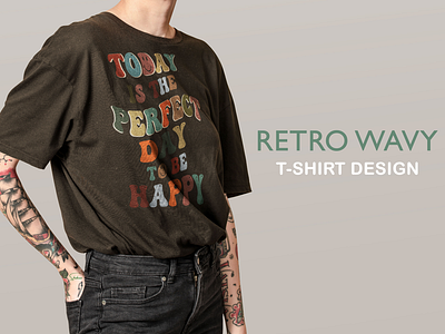 Retro Wavy T-shirt Design graphic design illustration retro t shirt design retro wavy retrodesign tshirtdesign