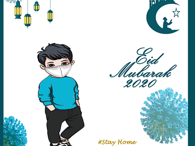 covid-19 Eid Mubarak 2020 covid 19 eid mubarak 2020 eid poster eid wish graphic design photoshop design