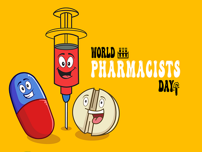 World Pharmacists Day 💉💊🧪 artwork branding capsule challenge daily design graphic design happy pharmacist day illustration injection pharmacist pharmacy tablet vector worldpharmacistsday