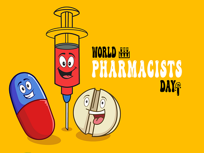 World Pharmacists Day 💉💊🧪 artwork branding capsule challenge daily design graphic design happy pharmacist day illustration injection pharmacist pharmacy tablet vector worldpharmacistsday