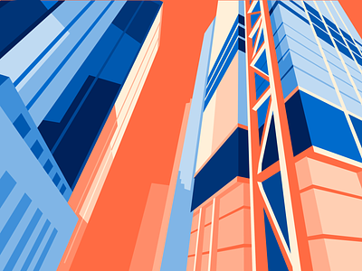 41 Church Street, NYC abstract architecture flat design geometic geometrical illustration new york nyc perspective vector