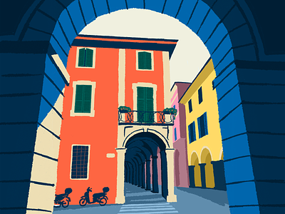 Bologna, Italy abstract achitecture bologna flat design holidays illustration italy minimal vacation
