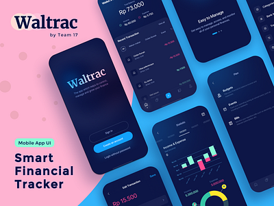 Waltrac App mobile app mobile ui tracker ui ux ui design wallet wallet app