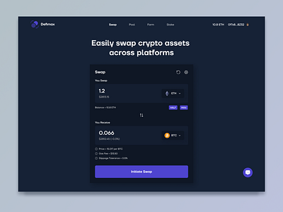 Defimax crypto cryptocurrency design product design ui web3