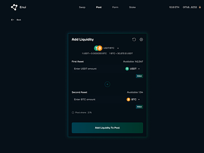 Liquidity Pool blockchain design figma liquidity pool product design ui web3