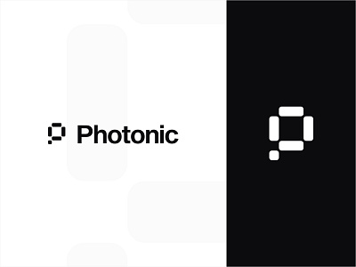 Photonic Crypto Wallet App Logo app design black and white branding design design concept graphic design logo minimalistiv startup ui user interface ux visual identity web