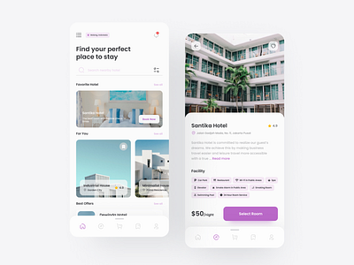 Hotel Booking App app design home screen hotel app mobile app mobile app design mobile design mobile ui popular product design ui ui design ux