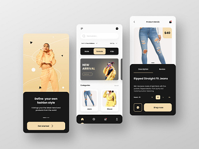 Fashion Store App app branding collection design ecommerce fashion fashion app fashion designer minimalist mobile app mobile app design mobile design online shop outfits shopping style ui uidesign ux