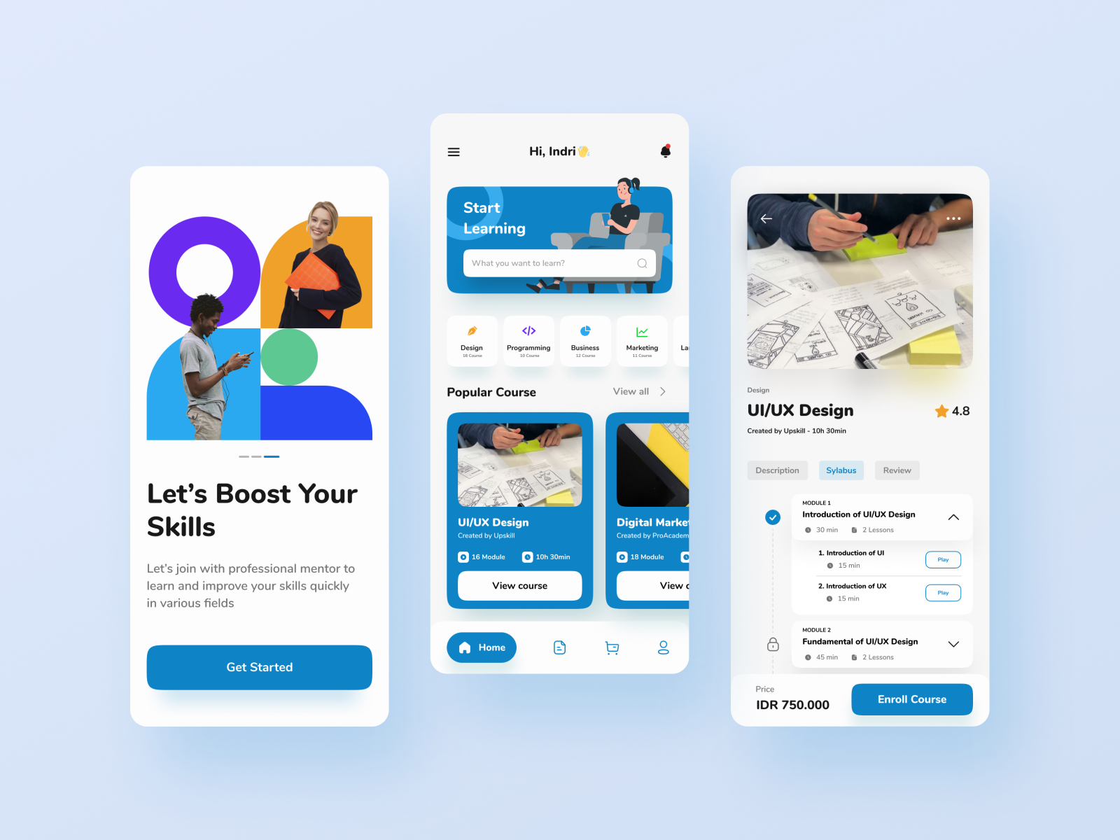 Online Course App by Akmal⚡ on Dribbble