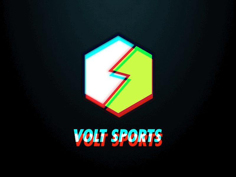Volt Sports Logo bolt electricity energy glitch logo power product social sports volt voltage