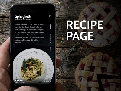 Recipe Page; Daily UI #40 concept daily ui recipe redesign