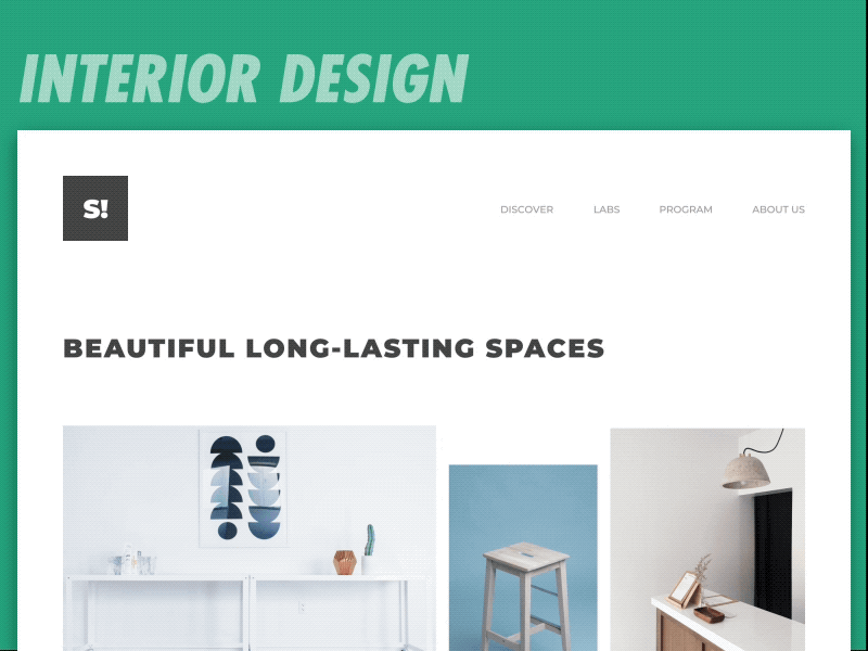 Interior Design Agency Website Interactions agency animation cards design flat interior minimalism ui ux