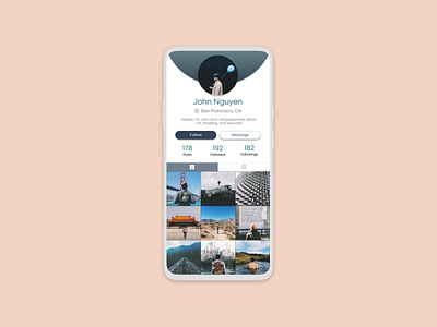 #006 DailyUI - Profile Page dailyui profile social media travel ui