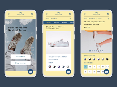DailyUI 012: E-Commerce Shop chuck converse dailyui design ecommerce online shop shoe shop shopping ui