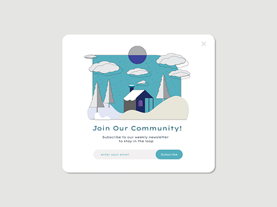 Daily UI 016 | pop-up overlay | Subscription dailyui design email illustration subscribe subscribe form subscription ui