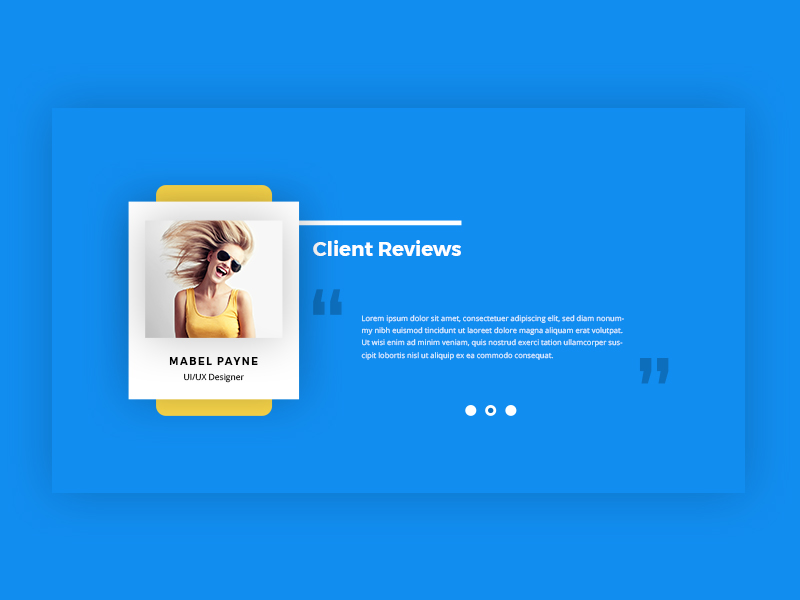 Client Review Section by Junaed Ahmed Numan on Dribbble