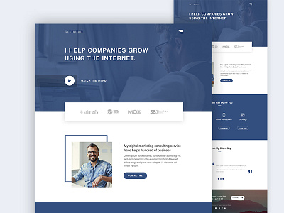 Personal Web Template agency blue creative internet marketing marketing personal services ui unique ux