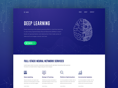 Deep Learning Website Exploration agency best shot clean corporate deep learning dribbble network neural network services ui ux