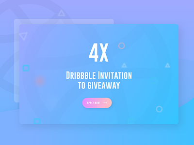 4x Dribbble Invitation To Giveaway best shot color dribbble invitation invite opportunity shot ui unique visual