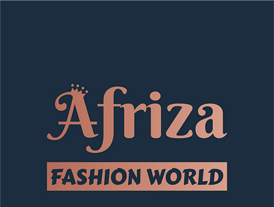 Afriza FASHION WORLD Logo accessories branding design facebook fashion graphic design logo page world