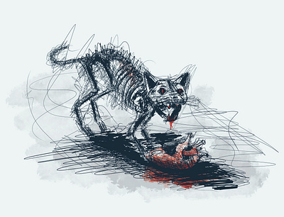 Hell pet drawing illustration