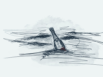 On the water drawing illustration