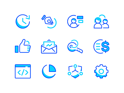 Blue icons