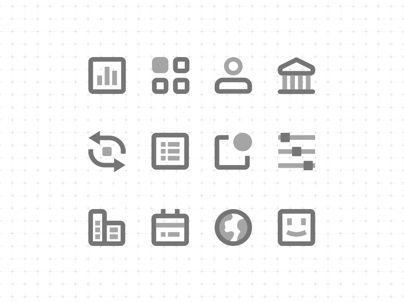 Icons, distilled. distilled icons iconset set sketch torii ui