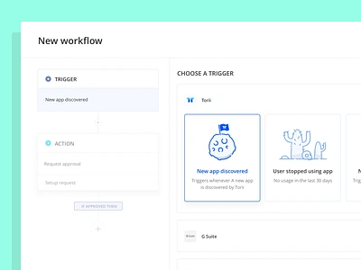 Workflow triggers action animation automation desert hover illustration planet trigger workflow