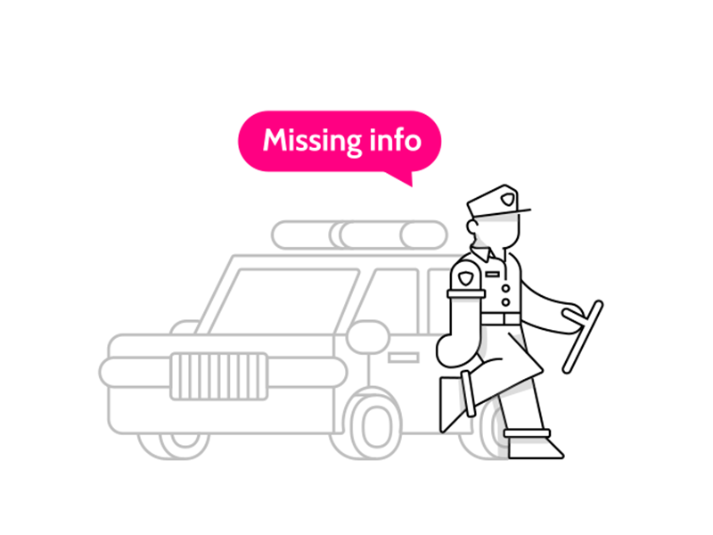 Missing info animated animation cruiser gif illustraion light officer pending police police car policeman uidesign uxdesign waiting