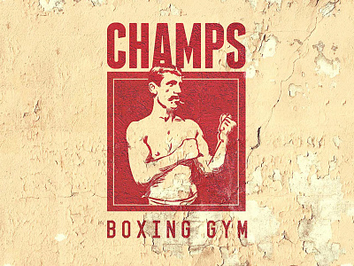 Champs Boxing Gym boxing branding champs design gym logo sports vintage