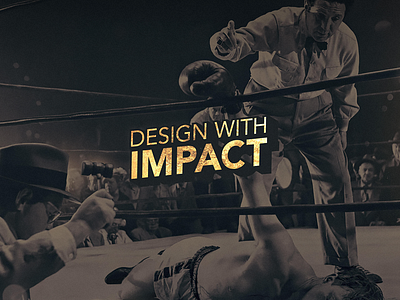 Design With Impact 3d text boxing design gold online sports vintage