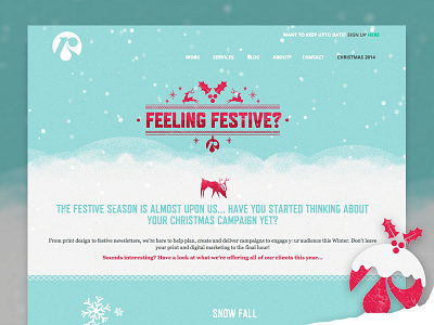 Christmas mini-site christmas festive reindeer snow