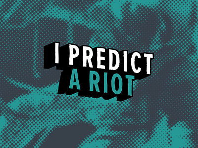 I Predict A Riot branding halftone logo music