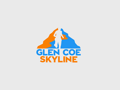 Glencoe Skyline blue branding identity logo logomark orange outdoors running sport