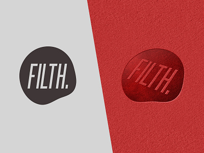 Filth. branding climbing filth holds logo red