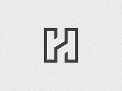 H alphabet angles finance grey h industrial letter logomark mono