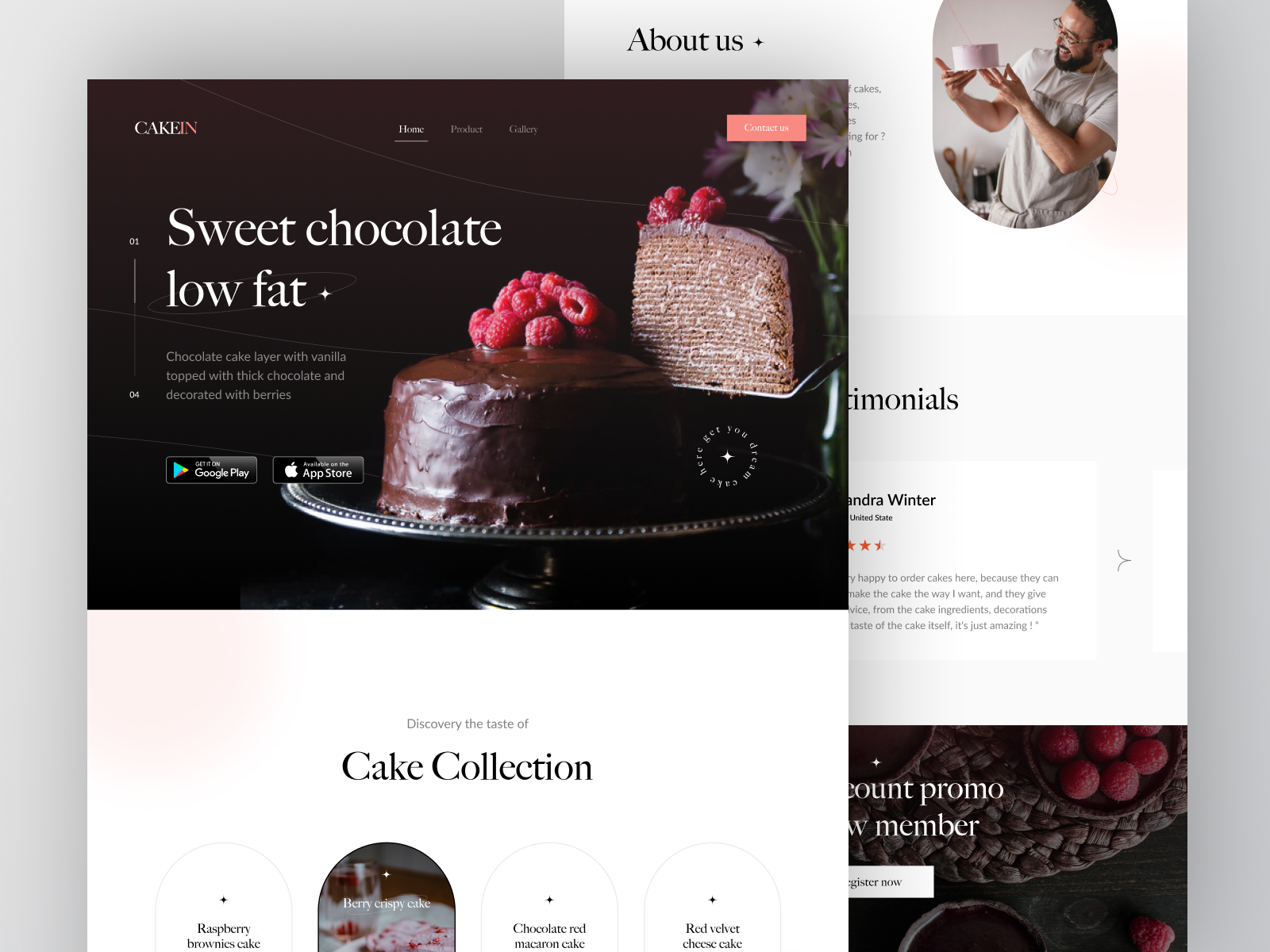 Cake Website Projects | Photos, videos, logos, illustrations and branding  on Behance