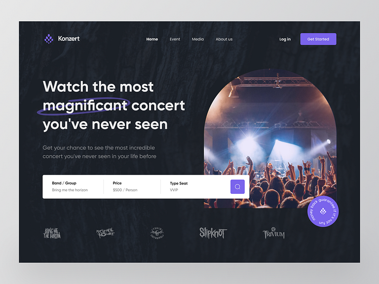 Konzert - Booking Ticket Concert Website by Lil Dicky for Odama on Dribbble