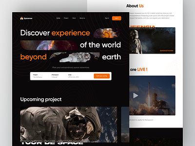 Spacenas - Space tour website clean design landing landing page planet space space tour space tour web space website spaceship tour website travel agency trip ui ux web web design website website design website landing page
