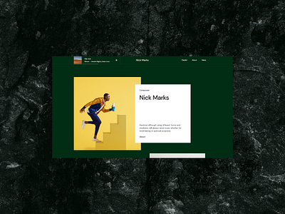 Nick Marks branding design landing page minimal portfolio typography ui web web design website