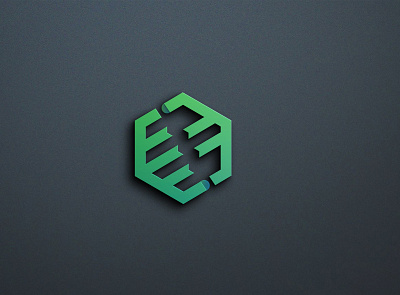 EF Polygone Modern logo final letter logo design logo creator logo free logo vector vector