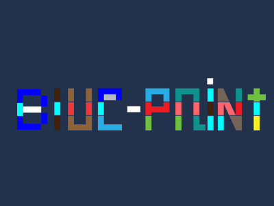 Blue_print Logo illustration logo vector vector word logo