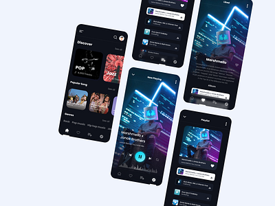 Music Mobile App design mobile app music music player ui ux design